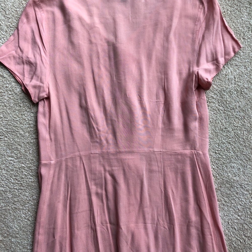 NEW LOOK Pink S/S Button Down Midi Pretty Dress 4 - Picture 9 of 10